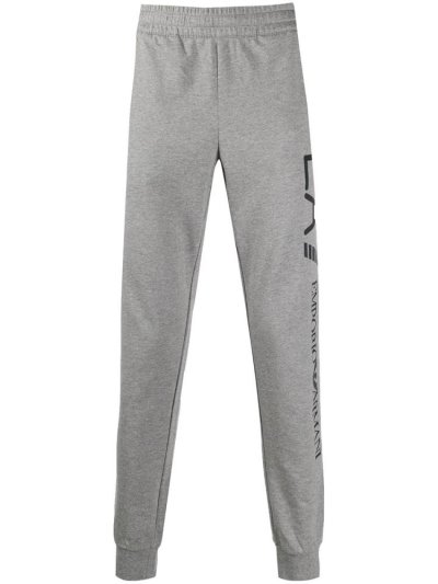 Armani Ea7 Emporio Armani Tapered Logo Jogging Hlače Moški Sive | A8EMNJ3O