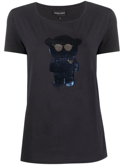 Armani Emporio Armani Bear Logo Majice Ženske Modre | TJ126G2P