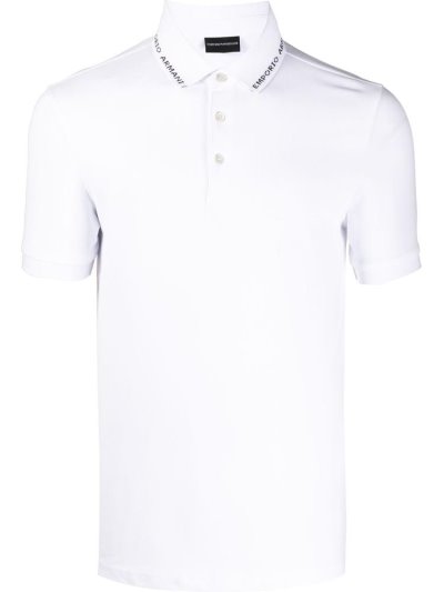 Armani Emporio Armani Collar Logo Polo Majice Moški Bele | M07DRIL7