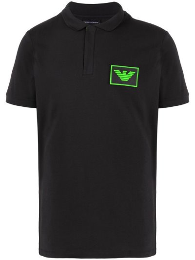 Armani Emporio Armani Contrast Logo Polo Majice Moški Črne | 34OYOZ3K