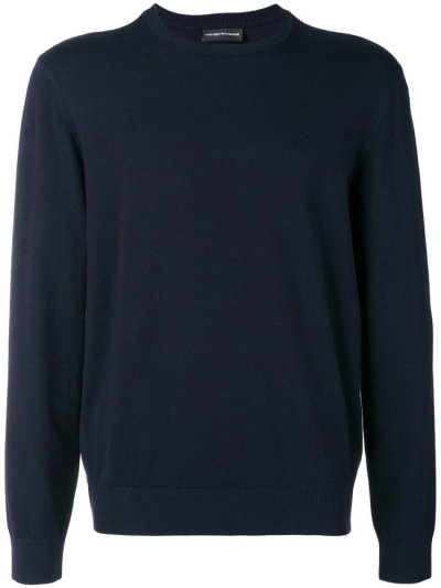 Armani Emporio Armani Crew Neck Športni Puloverji Moški Modre | G3613GG2