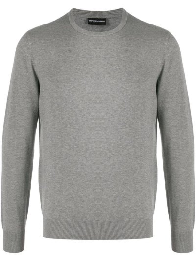 Armani Emporio Armani Crew Neck Športni Puloverji Moški Sive | Q1W2ZFHC