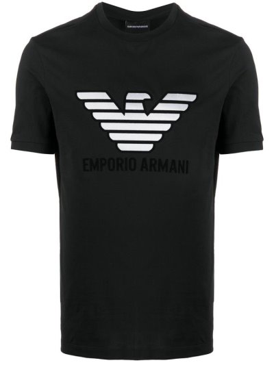 Armani Emporio Armani Eagle Logo Majice Moški Črne | 2ZIJW1BR