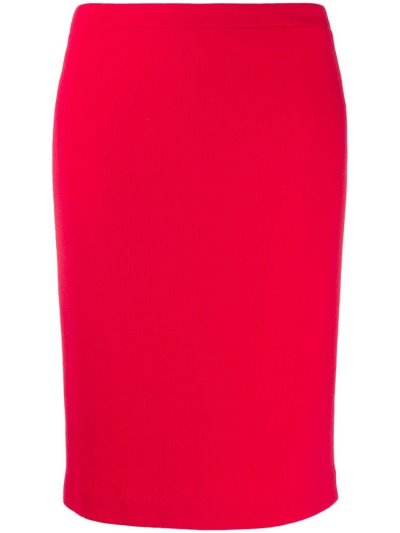 Armani Emporio Armani High Waist Pencil Skirt Krila Ženske Rdeče | B3NEAY57