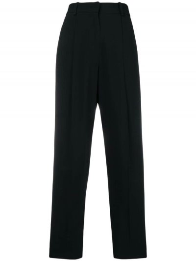 Armani Emporio Armani High Waisted Tailored Hlače Hlače Ženske Črne | YJYC5WZS