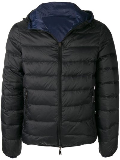 Armani Emporio Armani Hooded Padded Jacket Jakne Moški Črne | TWLWXYGR