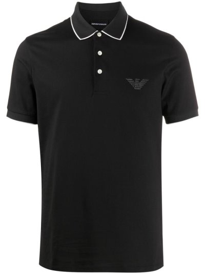 Armani Emporio Armani Logo Polo Majice Moški Črne | MDTLVIPY