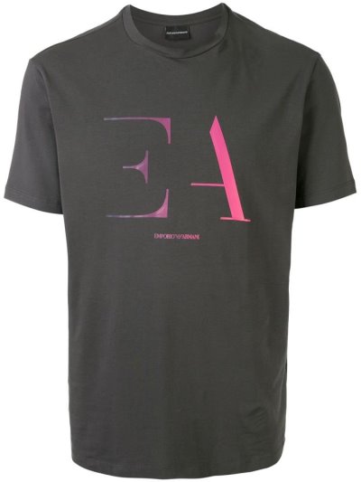 Armani Emporio Armani Logo Print Majice Moški Sive | CPH1XC9S