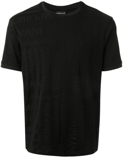 Armani Emporio Armani Logo Print Majice Moški Črne | UNXXOPOU