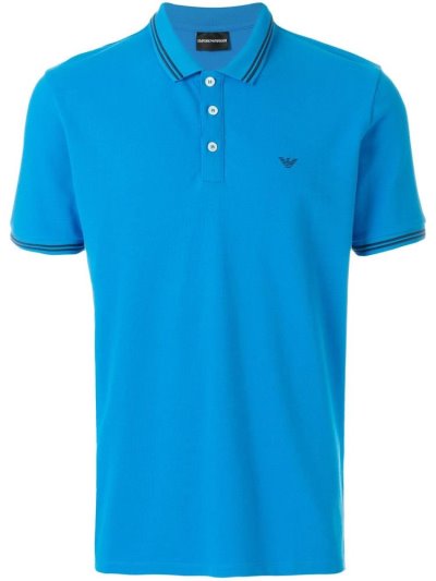 Armani Emporio Armani Logoed Polo Majice Moški Modre | E5XP12H0