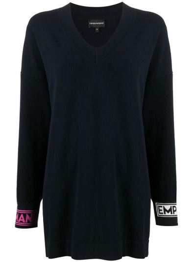 Armani Emporio Armani Long Line Logo Skakalci Ženske Modre | P423BDKI