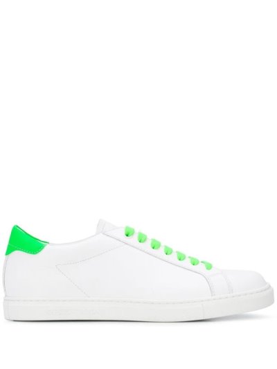 Armani Emporio Armani Neon Detail Low Top Superge Ženske Bele | RBBQF798