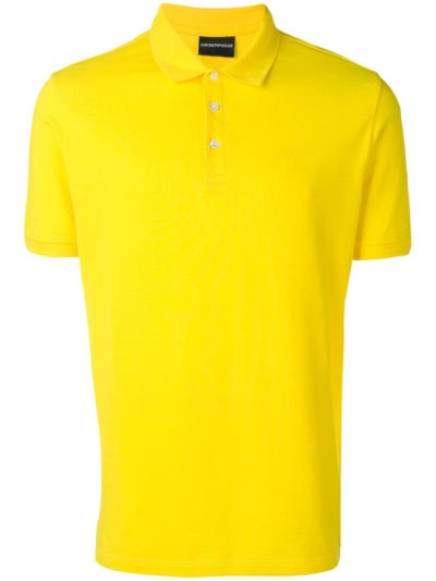 Armani Emporio Armani Ribbed Polo Majice Moški Rumene | M0T5MANX