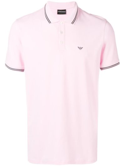 Armani Emporio Armani Short Sleeve Polo Majice Moški Roza | JHQFJ4K1