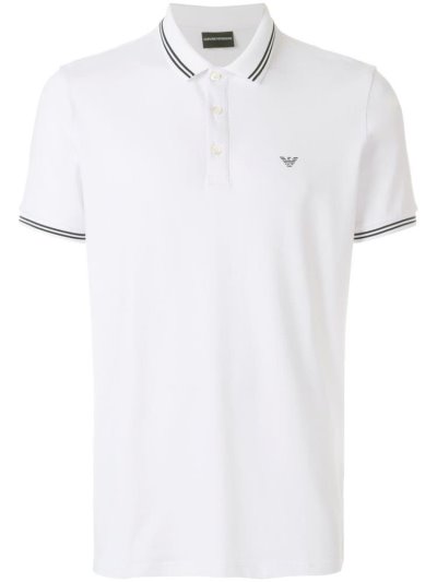 Armani Emporio Armani Short Sleeve Polo Majice Moški Bele | S9ZAXK72