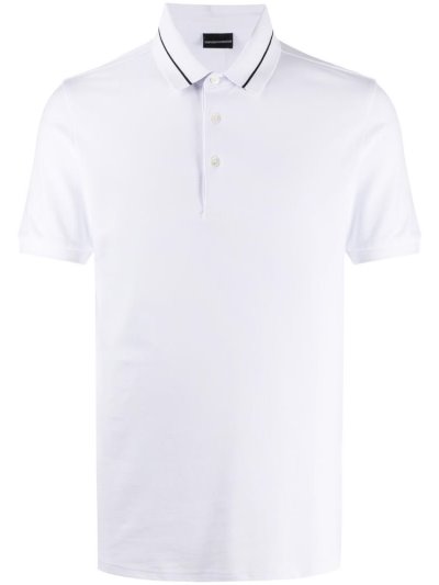 Armani Emporio Armani Short Sleeve Polo Majice Moški Bele | TE3A6ZPU