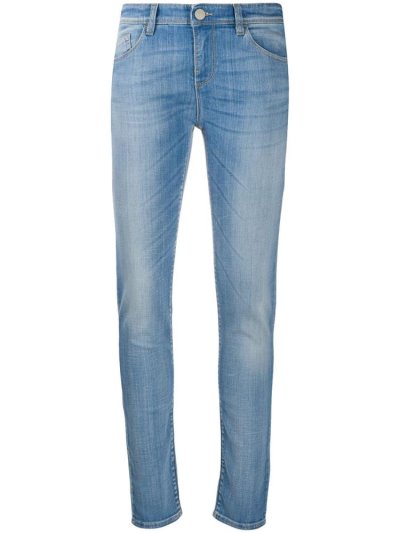 Armani Emporio Armani Skinny Faded Kavbojke Ženske Modre | FT18PKJU