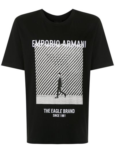 Armani Emporio Armani The Eagle Brand Majice Moški Črne | LV2RZXXQ