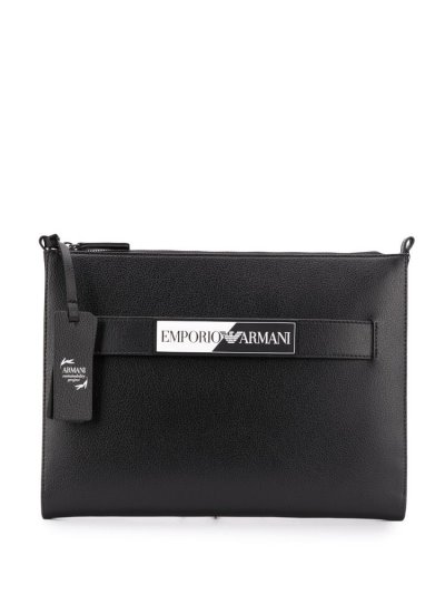 Armani Emporio Armani Wrist Strap Clutch Torbica Moški Črne | M7DVDSTJ