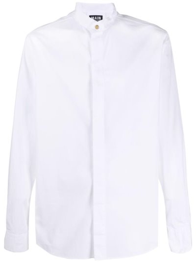 Armani Giorgio Armani Cotton Mandarin Collar Srajca Moški Bele | 9ZPJWEQ1