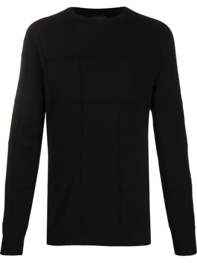 Armani Giorgio Armani Crew Neck Grid Skakalci Moški Črne | 6VPTH10O