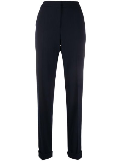 Armani Giorgio Armani High Waisted Hlače Ženske Modre | 2ZOOT9SO