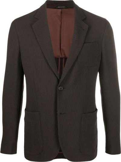 Armani Giorgio Armani Lightweight Buttoned Suknjič Moški Rjave | 1ZJXJVDV