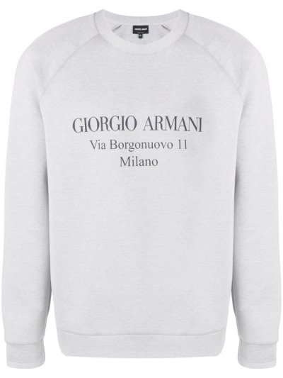 Armani Giorgio Armani Logo Športni Puloverji Moški Sive | XHX6T80U