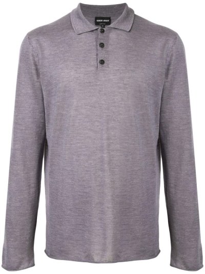 Armani Giorgio Armani Long Sleeve Polo Majice Moški Sive | FH0MYZSZ