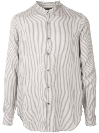 Armani Giorgio Armani Striped Round Neck Srajca Moški Bele | U5X26EO1