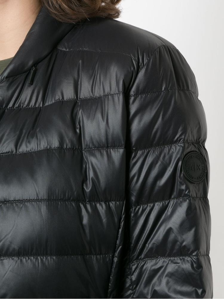 Armani Armani Exchange Zipped Padded Jacket Jakne Ženske Črne | NZR85W60