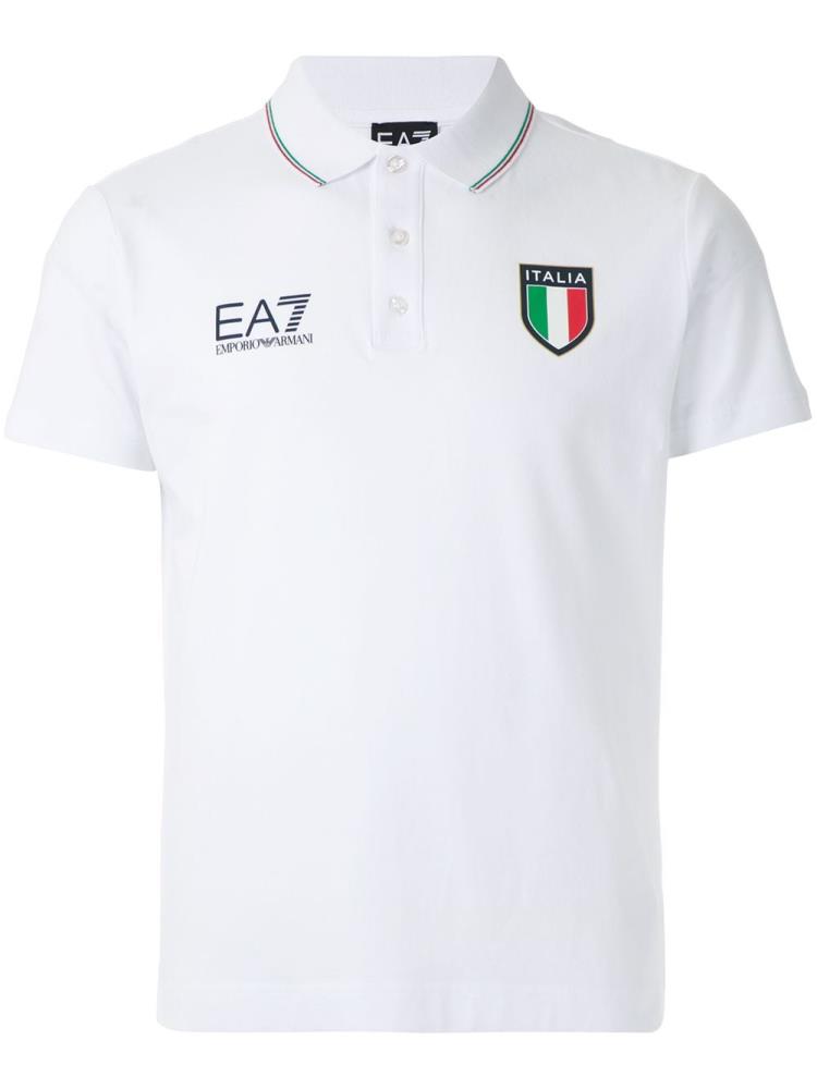 Armani Ea7 Emporio Armani 1100 Natural Cotton Polo Majice Moški Bele | I74UM9H7