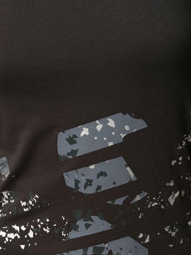 Armani Ea7 Emporio Armani Camouflage Logo Print Majice Ženske Črne | X05NDVKB