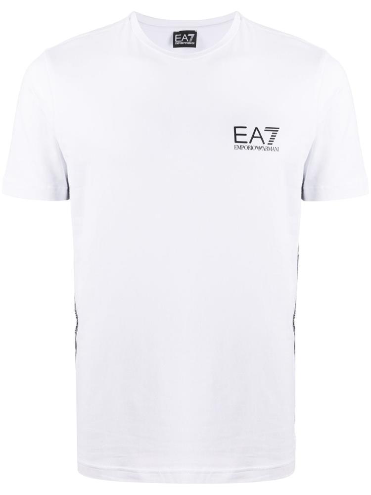 Armani Ea7 Emporio Armani Crew Neck Logo Tape Majice Moški Bele | OFCMG9B0