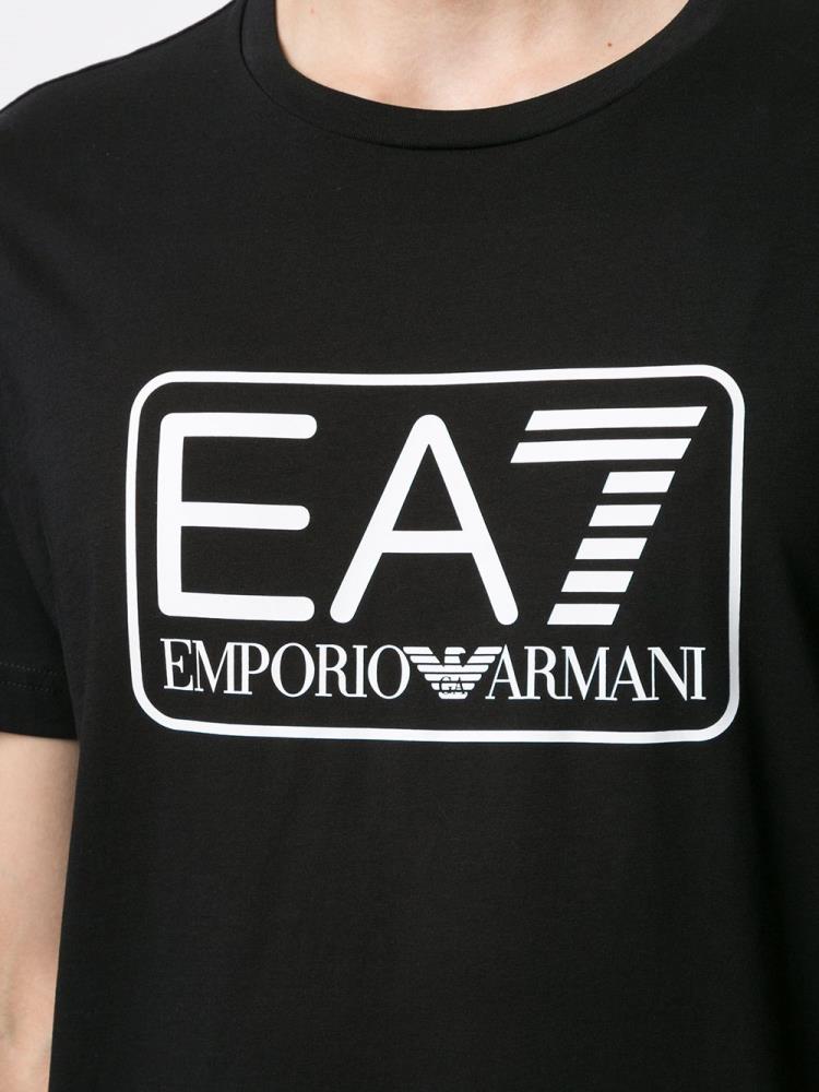 Armani Ea7 Emporio Armani Ea7 Large Box Logo Series Majice Moški Črne | 9RWEO2BC