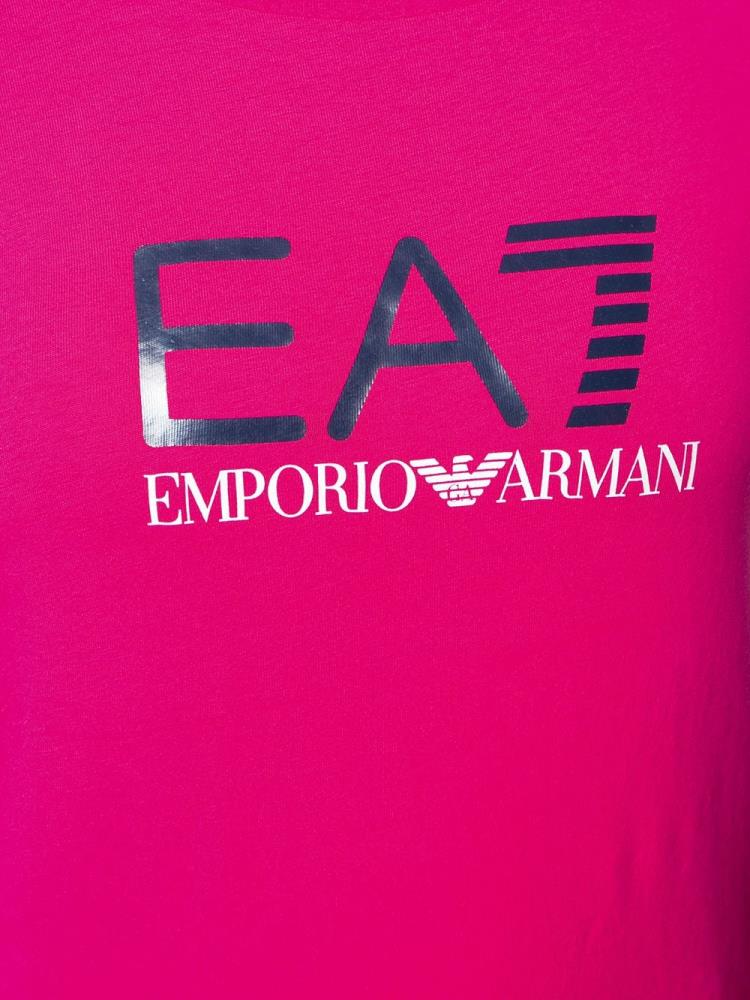 Armani Ea7 Emporio Armani Fitted Logo Print Majice Ženske Roza | HJXN33N7