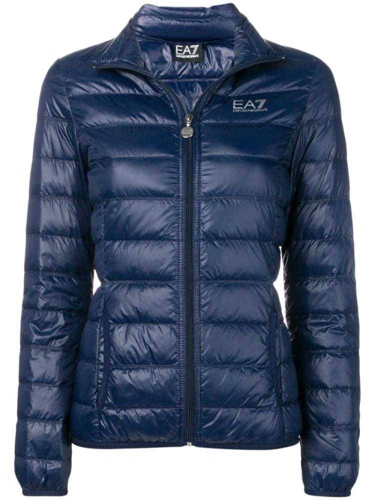 Armani Ea7 Emporio Armani Fitted Puffer Jacket Jakne Ženske Modre | VK3F2QCF