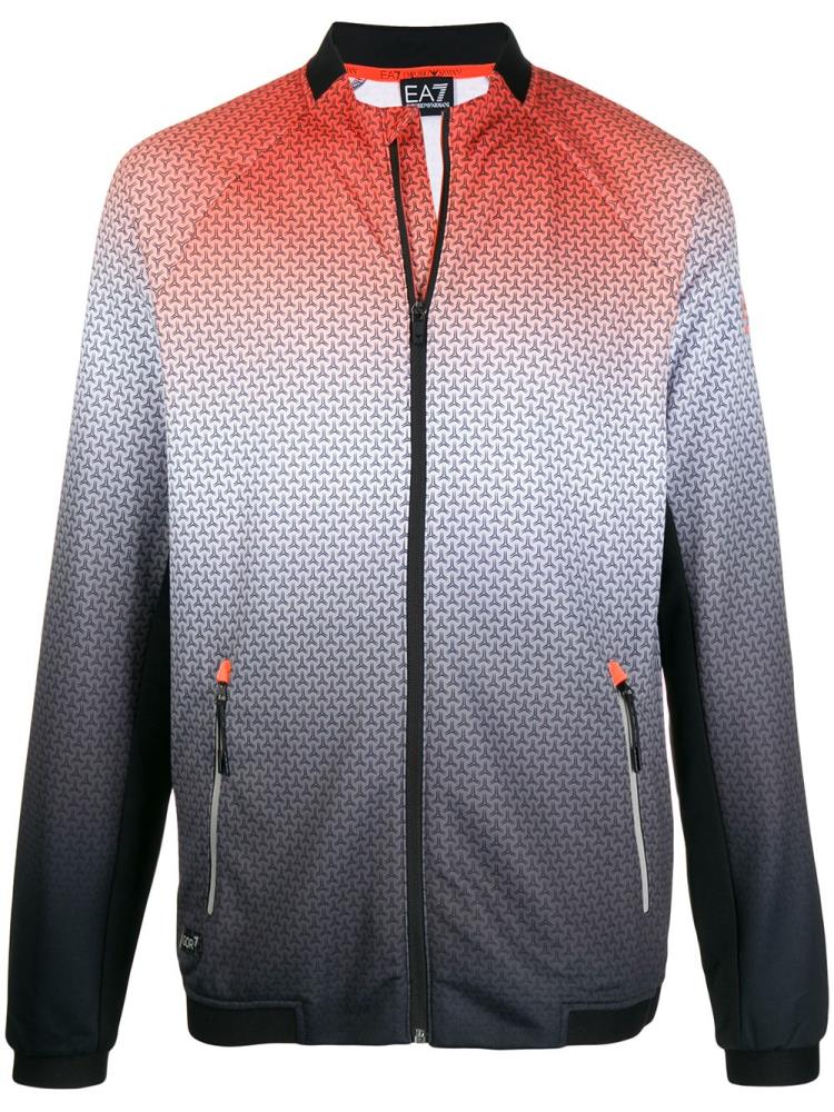 Armani Ea7 Emporio Armani Gradient Effect Sport Jacket Jakne Moški Črne | 243WW8YY