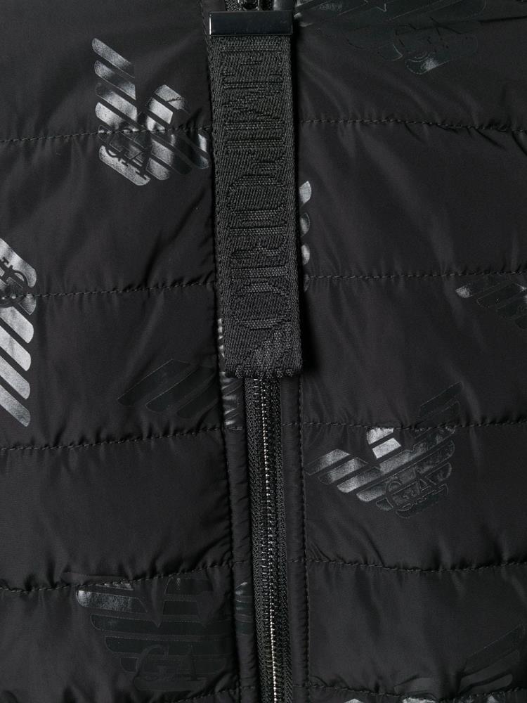 Armani Ea7 Emporio Armani Hooded Padded Jacket Jakne Ženske Črne | P0VI6DYG