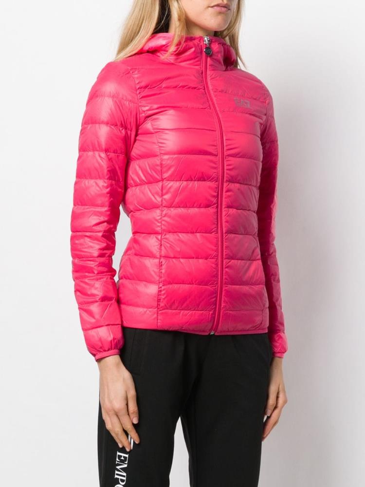 Armani Ea7 Emporio Armani Hooded Puffer Jacket Jakne Ženske Roza | 196NA6QA