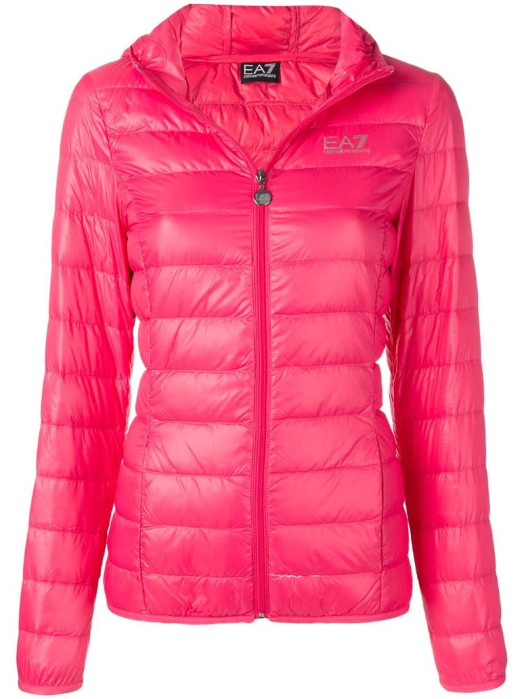 Armani Ea7 Emporio Armani Hooded Puffer Jacket Jakne Ženske Roza | 196NA6QA