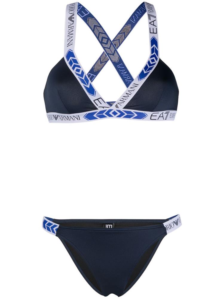 Armani Ea7 Emporio Armani Logo Band Bikini Ženske Modre | SLOR20GI