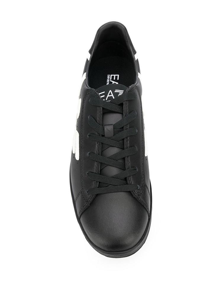 Armani Ea7 Emporio Armani Logo Low Top Superge Ženske Črne Bele | RL9TNSW5