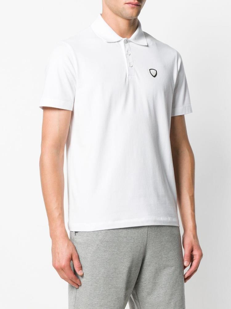 Armani Ea7 Emporio Armani Logo Patch Polo Majice Moški Bele | JMFAQTQ3