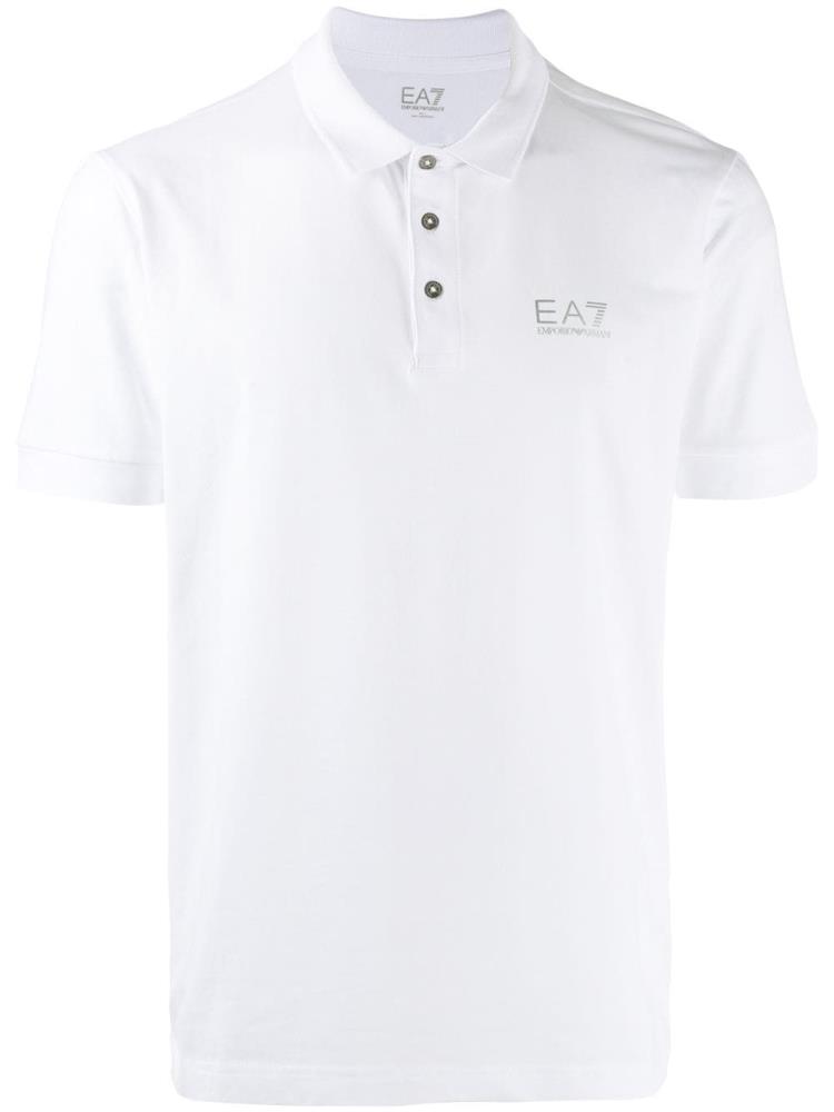 Armani Ea7 Emporio Armani Logo Polo Majice Moški Bele | CY8YAGQM