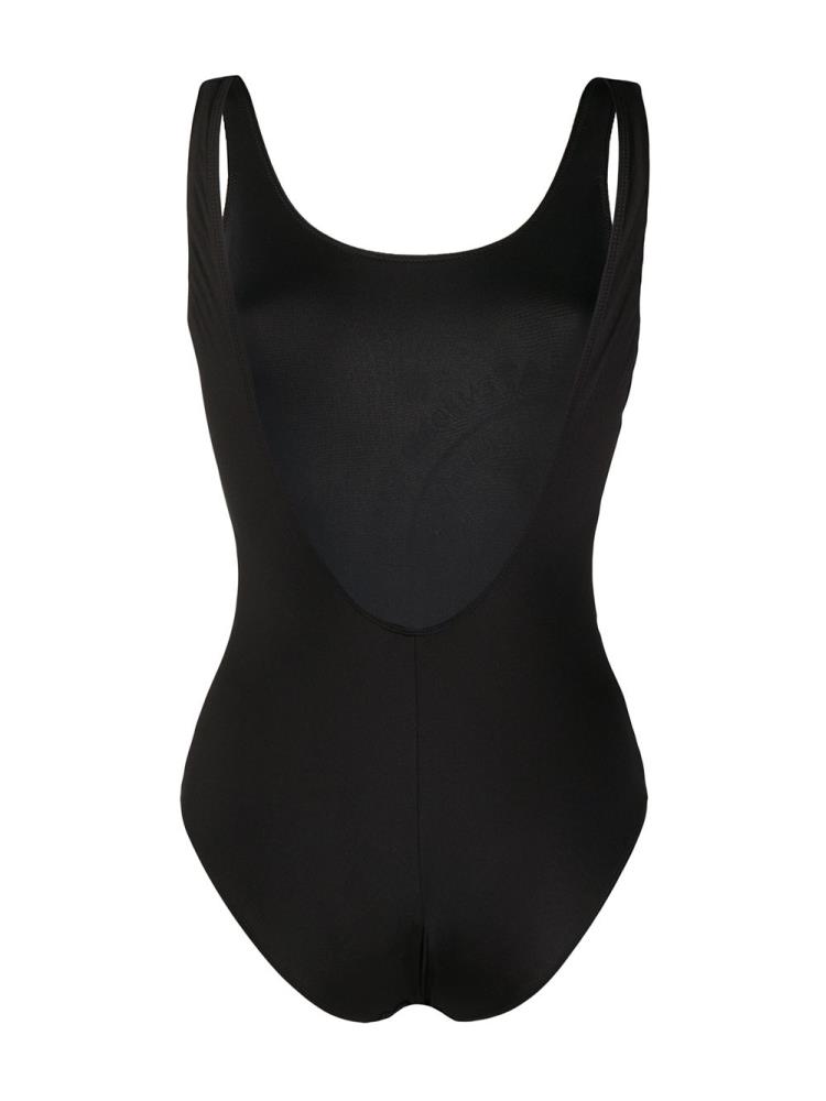 Armani Ea7 Emporio Armani Logo Print One Piece Kopalke Ženske Črne | PESSEXYY