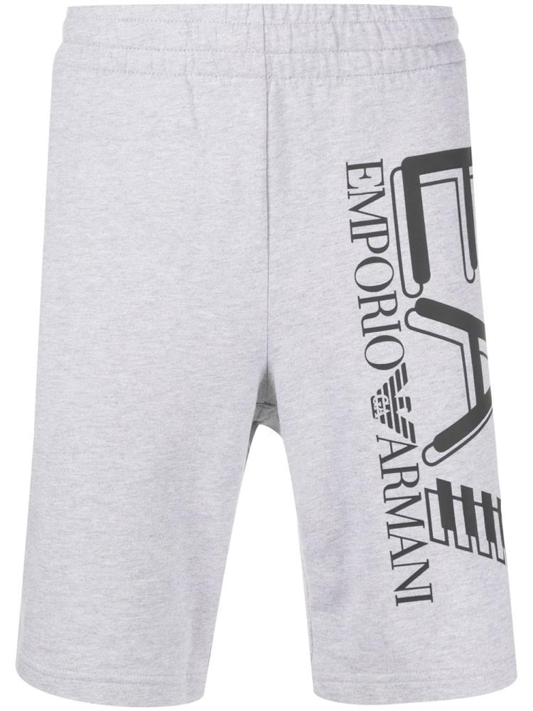 Armani Ea7 Emporio Armani Logo Print Pull On Running Kratke Hlače Kratke Hlače Moški Sive | MM9SST5D