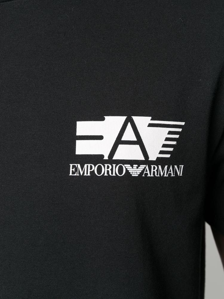 Armani Ea7 Emporio Armani Logo Print Majice Moški Črne | 9QWT5YT7