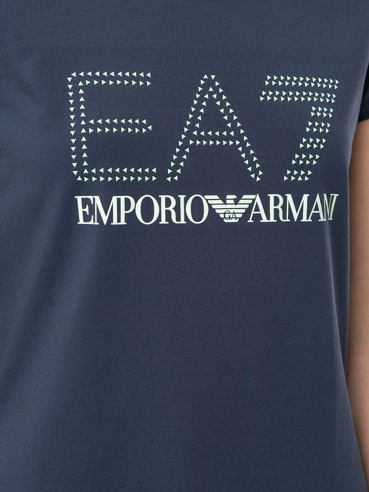 Armani Ea7 Emporio Armani Logo Print Majice Ženske Modre | L7OR3BPE