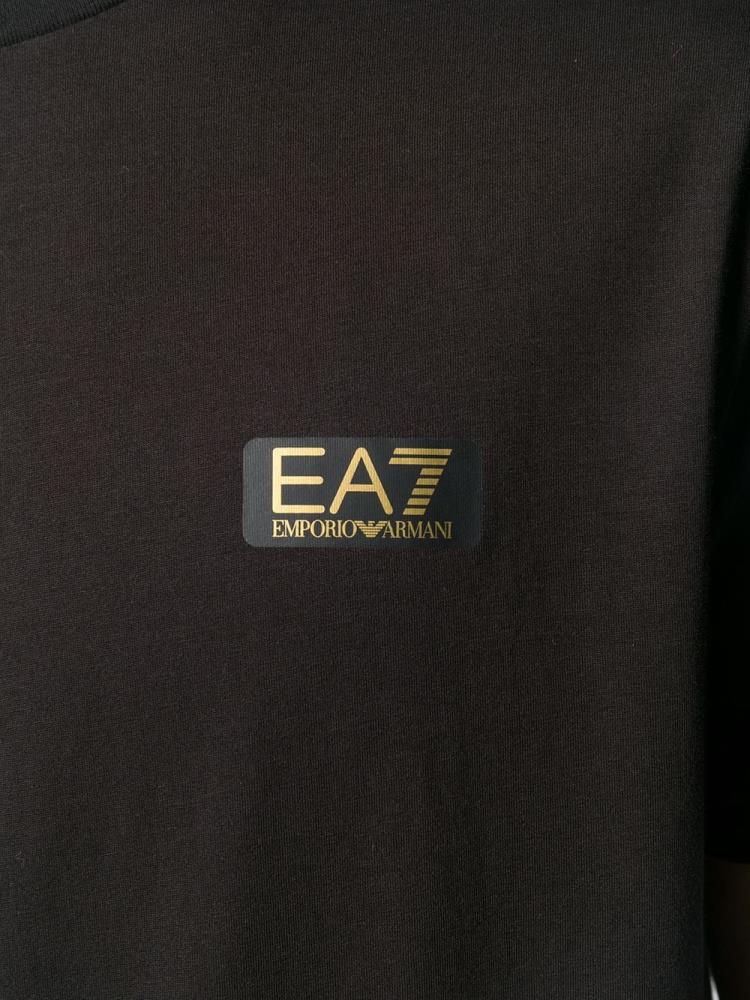 Armani Ea7 Emporio Armani Logo Printed Majice Moški Črne | K3DWGB72